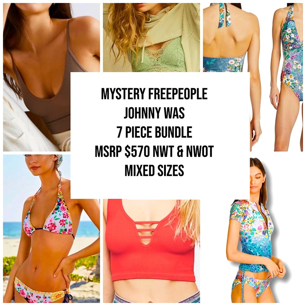 7 Piece Mystery Bundle Free People & Johnny Was NWT & NWOT Mixed SZ